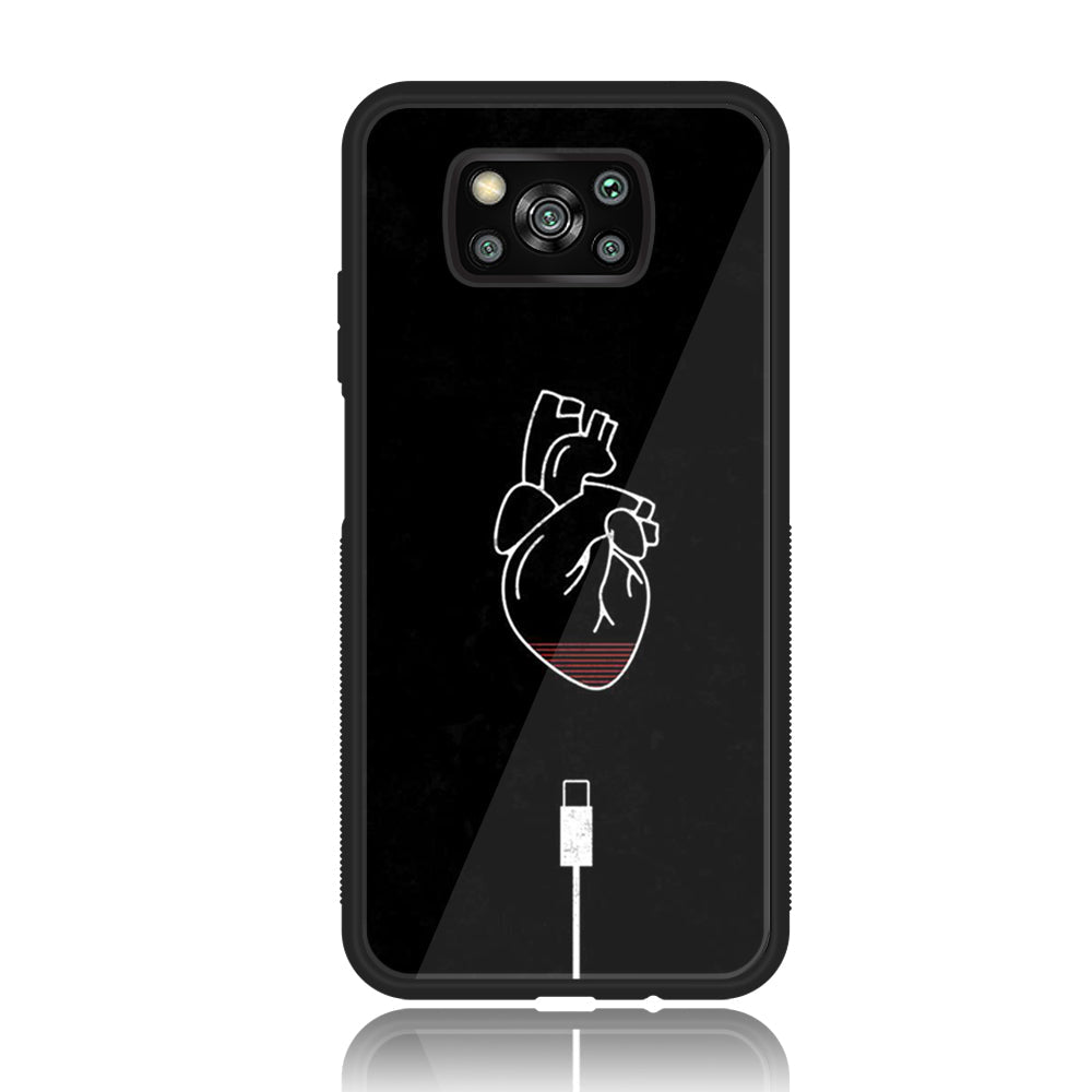 Xiaomi Poco X3 NFC - Heart Series - Premium Printed Glass soft Bumper shock Proof Case