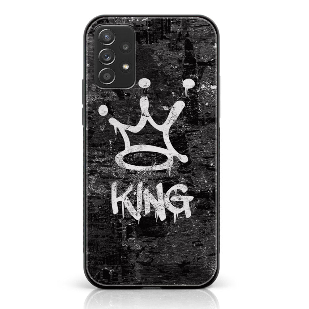 Samsung Galaxy A52 5G  - King Series V 2.0 Series - Premium Printed Glass soft Bumper shock Proof Case