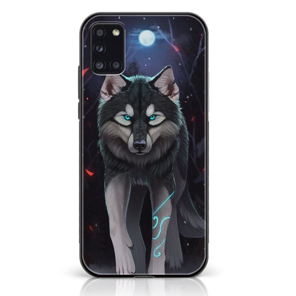 Samsung Galaxy A31 - Wolf Design 8 - Premium Printed Glass soft Bumper shock Proof Case CS-18692