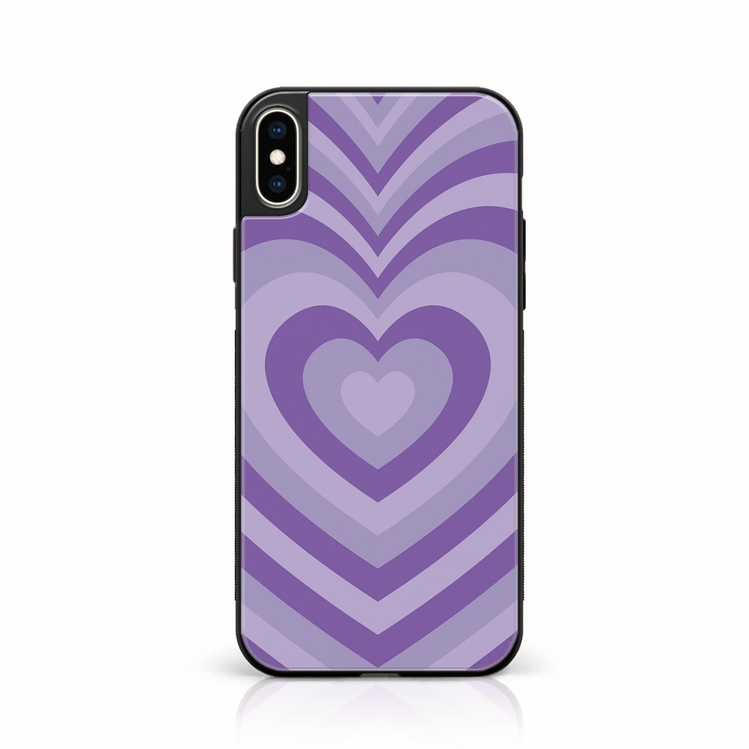 iPhone XS Max - Heart Beat Series - Premium Printed Glass soft Bumper shock Proof Case