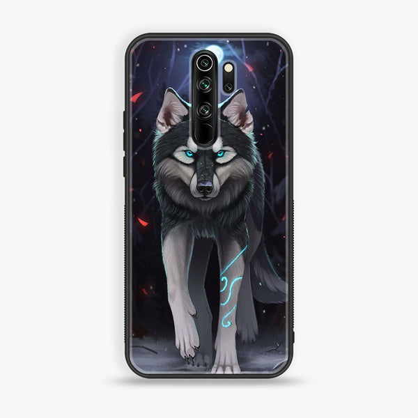 Redmi Note 8 Pro - Wolf Design 8 - Premium Printed Glass soft Bumper shock Proof Case CS-23497