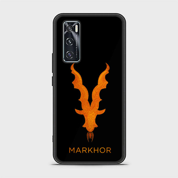 Vivo V20 SE Markhor Design 12 Premium Printed Glass soft Bumper shock Proof Case CS-8833