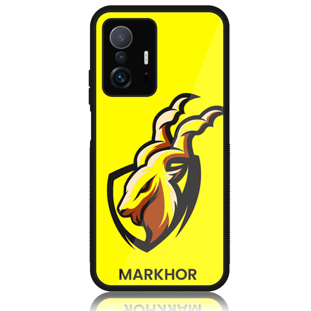 Xiaomi 11T Pro - Markhor Series - Premium Printed Glass soft Bumper shock Proof Case