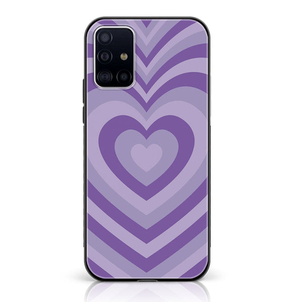 Samsung Galaxy A71 - Heart Beat Design 8 - Premium Printed Glass soft Bumper shock Proof Case CS-24571