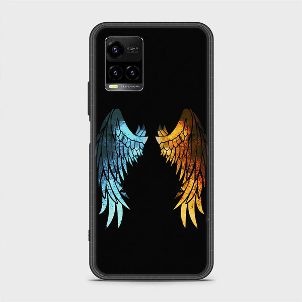 Vivo Y33s - Angel wings 2.0 Design 8 - Premium Printed Glass soft Bumper shock Proof Case CS-16669