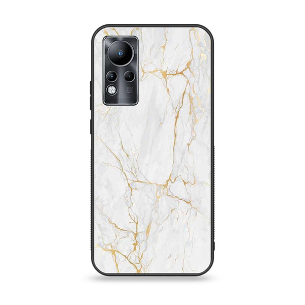 Infinix Note 11 - White Marble Design 8 - Premium Printed Glass soft Bumper shock Proof Case CS-18600