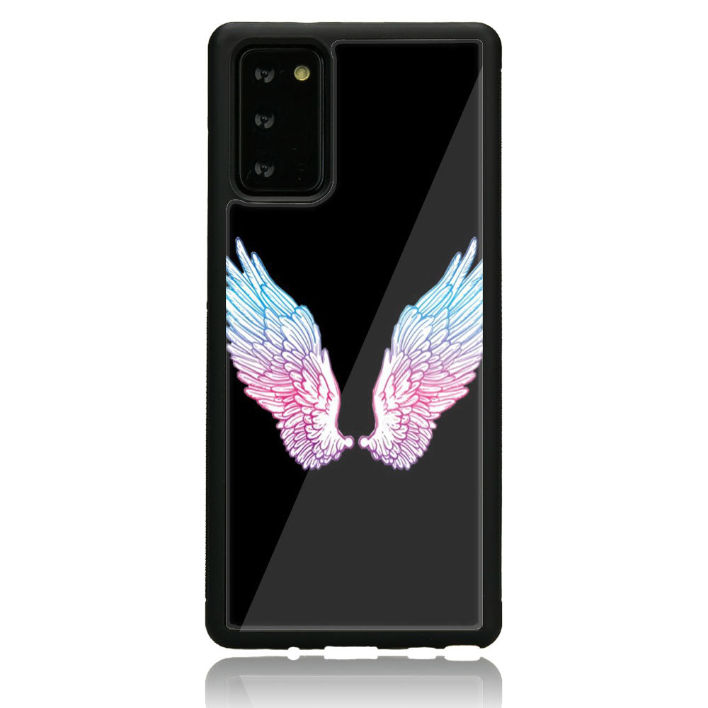 Samsung Galaxy Note 20 - Angel Wing Series - Premium Printed Glass soft Bumper shock Proof Case
