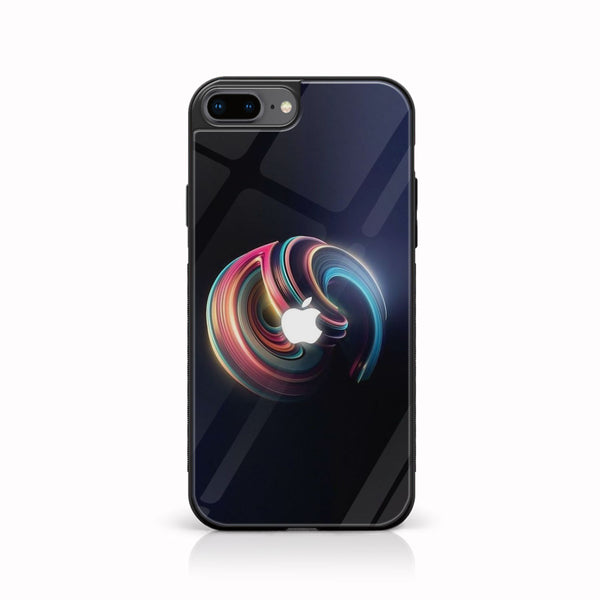 iPhone 7 Plus / 8 Plus - Apple Logo Design 8 Premium Metal Printed soft Bumper shock Proof Case CS-18634