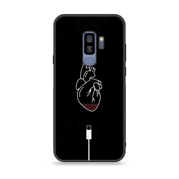 Samsung Galaxy S9 Plus - Heart Design 8 - Premium Printed Glass soft Bumper shock Proof Case CS-19295