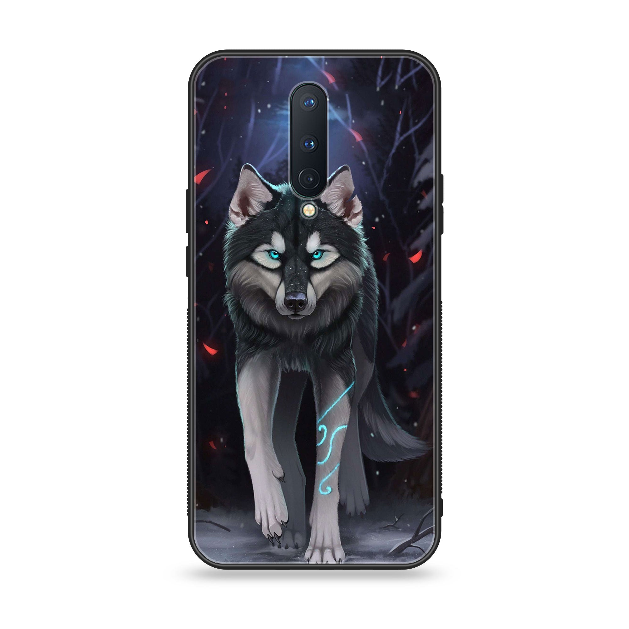 OnePlus 8 - Wolf Series - Premium Printed Glass soft Bumper shock Proof Case