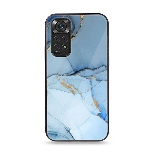 Xiaomi Redmi Note 11 Pro / Redmi Note 12 Pro  -  Blue Marble  Design 8  Premium Printed Glass soft Bumper shock Proof Case CS-32983