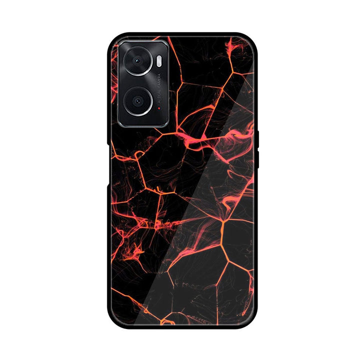Oppo A76  Black Marble Design 8  Premium Printed Glass soft Bumper shock Proof Case CS-13447