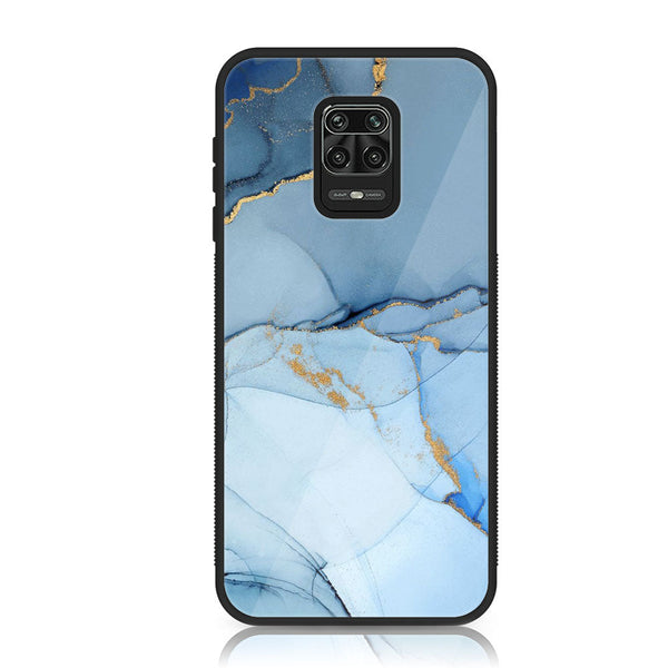 Xiaomi Redmi Note 9s/ Note 9 Pro - Blue Marble  Design 8  - Premium Metal Printed soft Bumper shock Proof Case