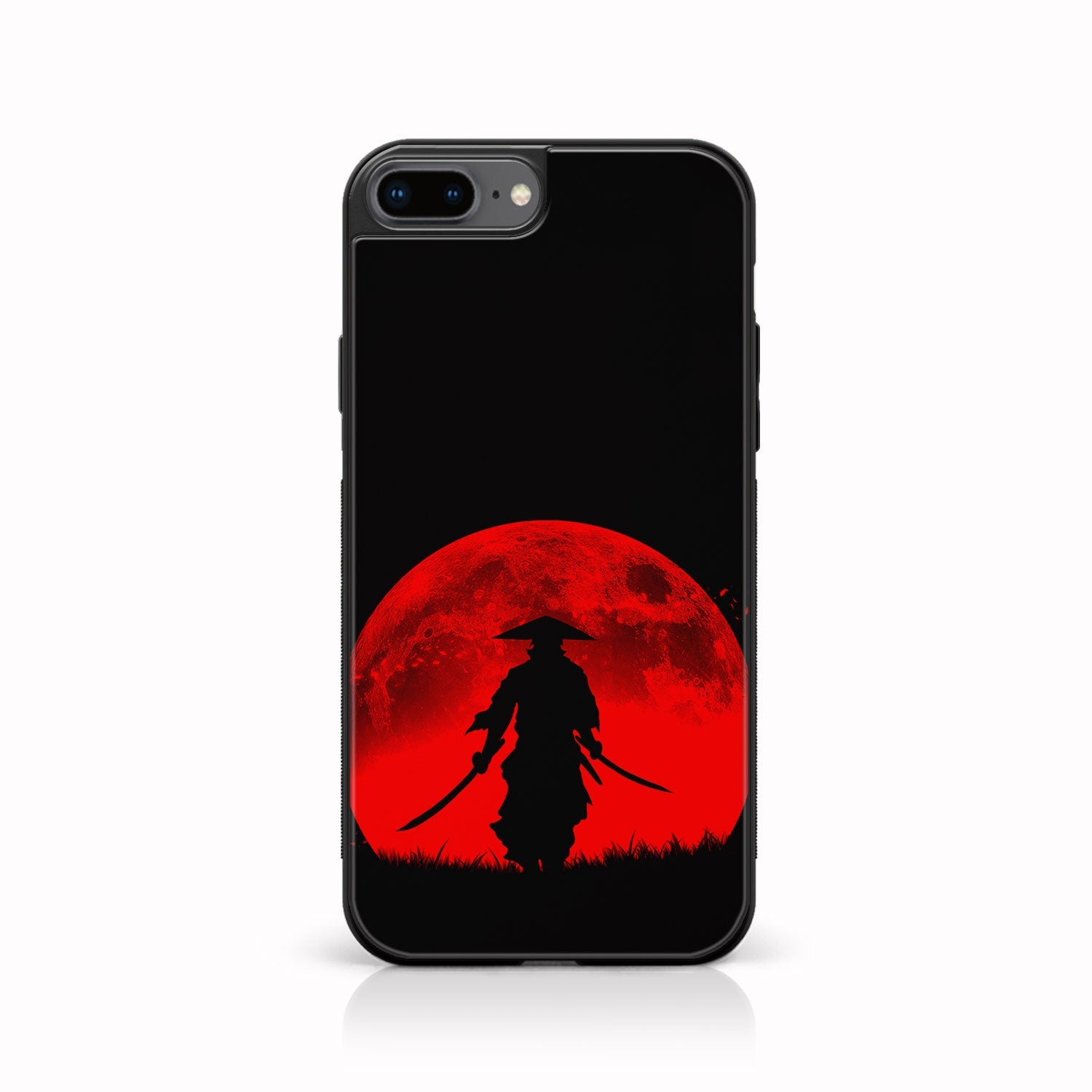 iPhone 8 Plus   - Ninja Series - Premium Printed Glass soft Bumper shock Proof Case