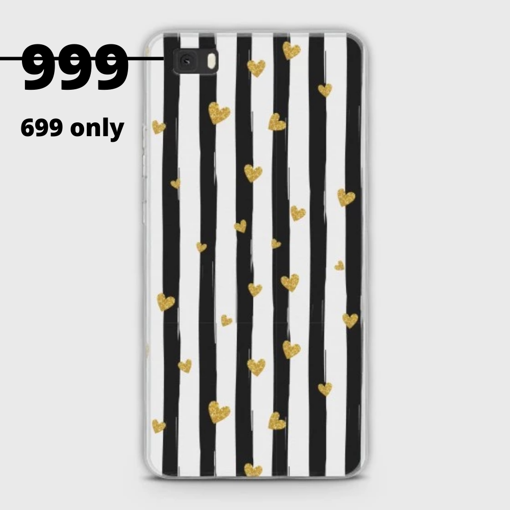 HUAWEI P8 LITE Glitter Heart Stripes Case -CS-20400