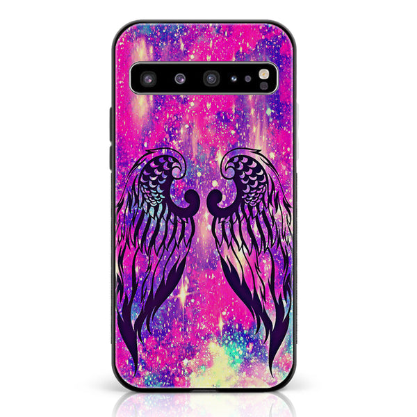 Samsung Galaxy S10 5G - Angel Wing Design 9 - Premium Printed Glass soft Bumper shock Proof Case CS-23228