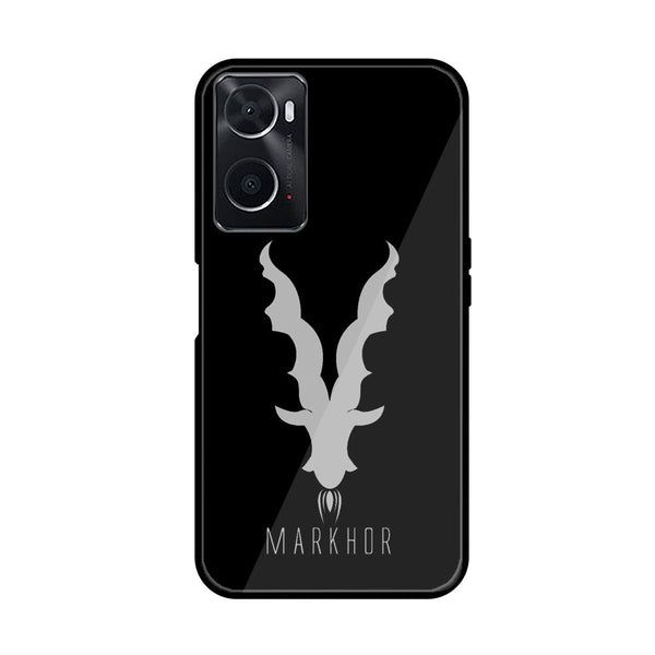 Oppo A96/A76/A36 - Markhor Design 9 Premium Printed Glass soft Bumper shock Proof Case CS-21000 CS-26672 CS-27990