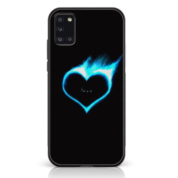 Samsung Galaxy A31 - Heart Design 9- Premium Printed Glass soft Bumper shock Proof Case CS-27880