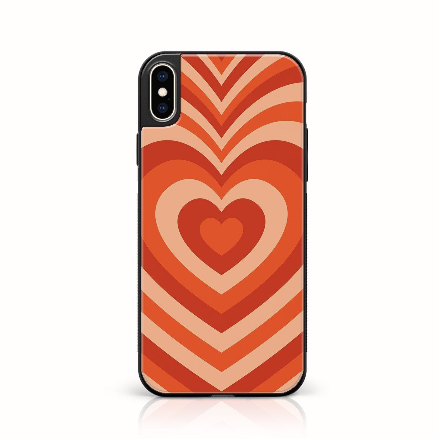 iPhone XS Max - Heart Beat Series - Premium Printed Glass soft Bumper shock Proof Case