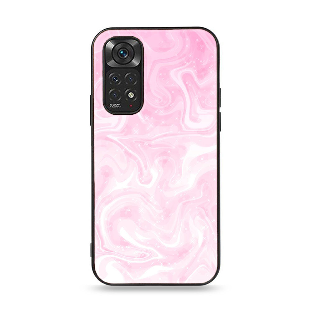 Xiaomi Redmi Note 11 Pro Pink Marble Series Premium Printed Glass soft Bumper shock Proof Case