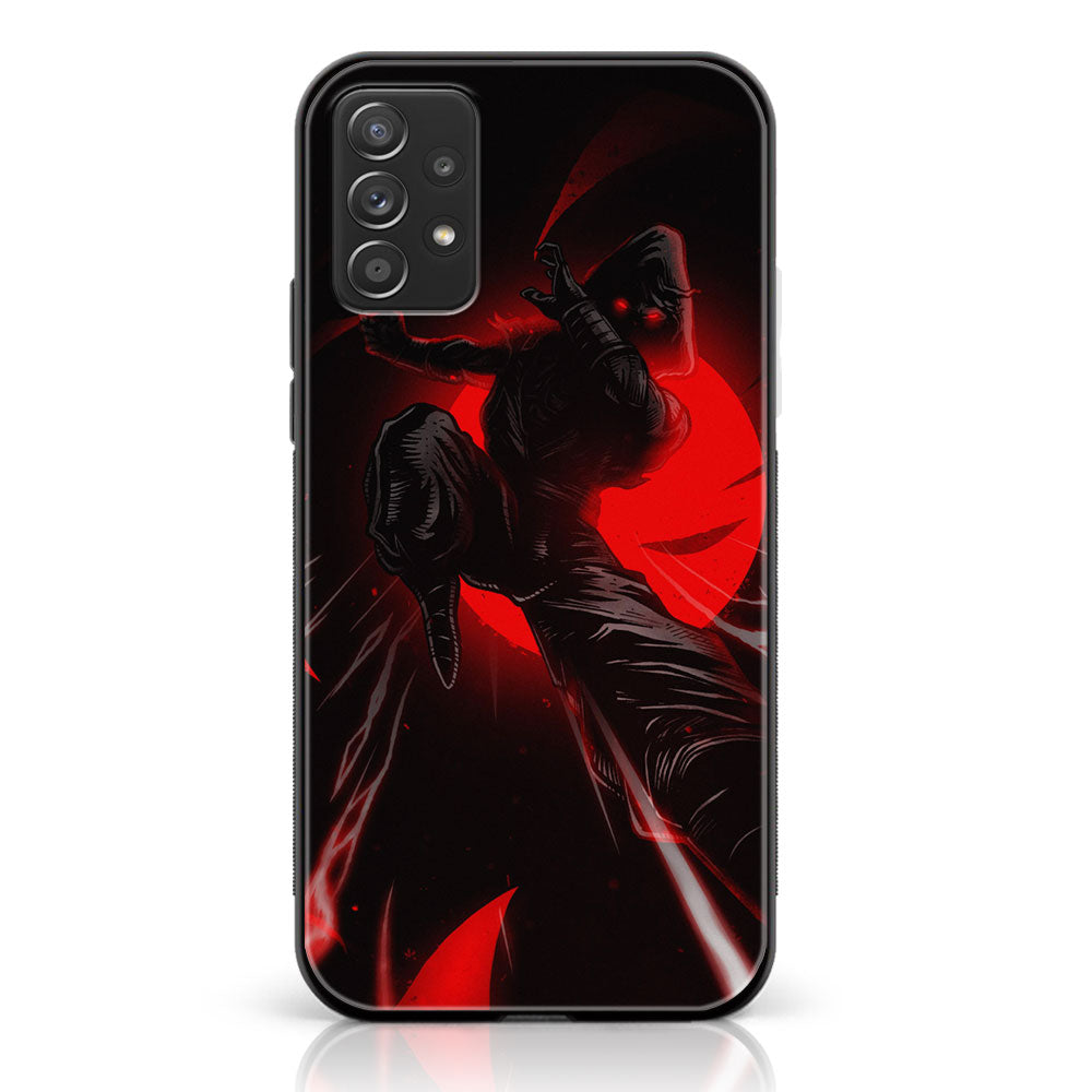 SAMSUNG GALAXY A73 - Ninja Series - Premium Printed Glass soft Bumper shock Proof Case
