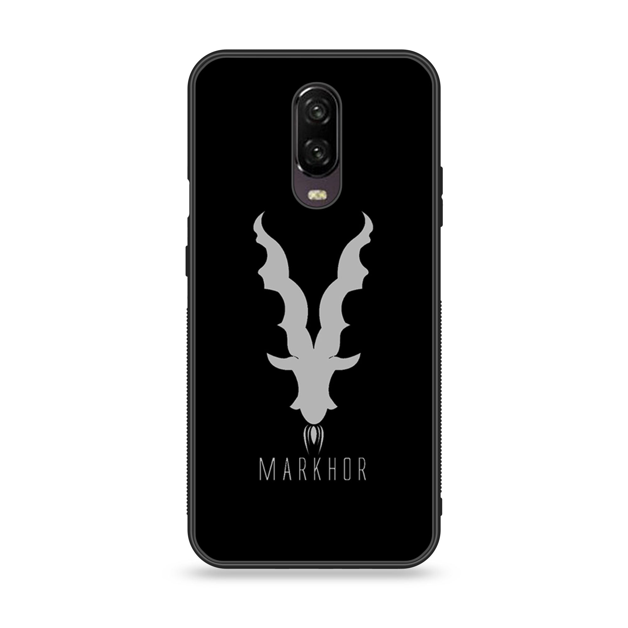 OnePlus 6T - Markhor Series - Premium Printed Glass soft Bumper shock Proof Case