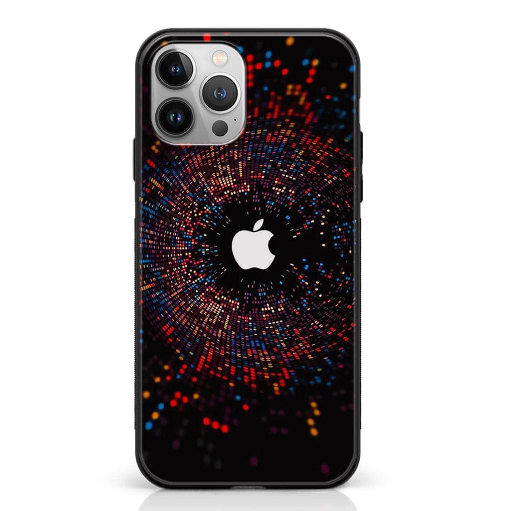 iPhone 12 Pro - Apple logo Series - Premium Printed Glass soft Bumper shock Proof Case