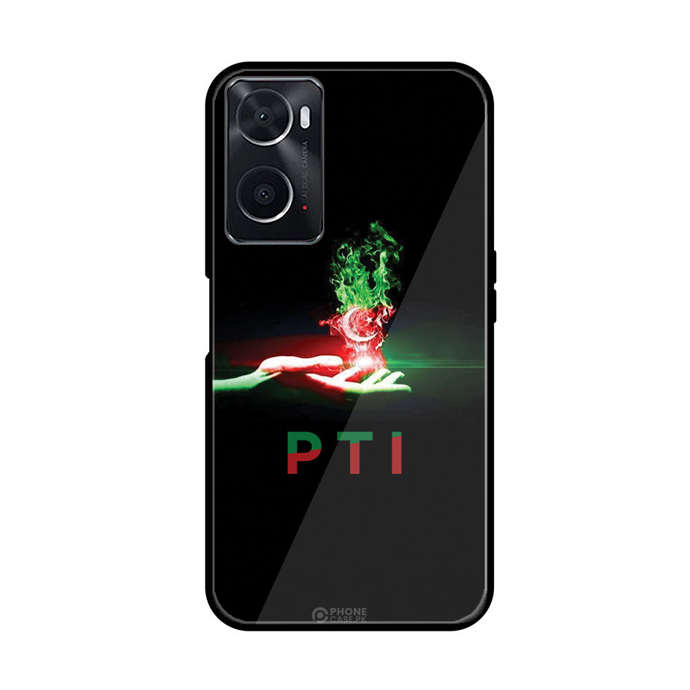 Oppo A76  PTI Series  Premium Printed Glass soft Bumper shock Proof Case