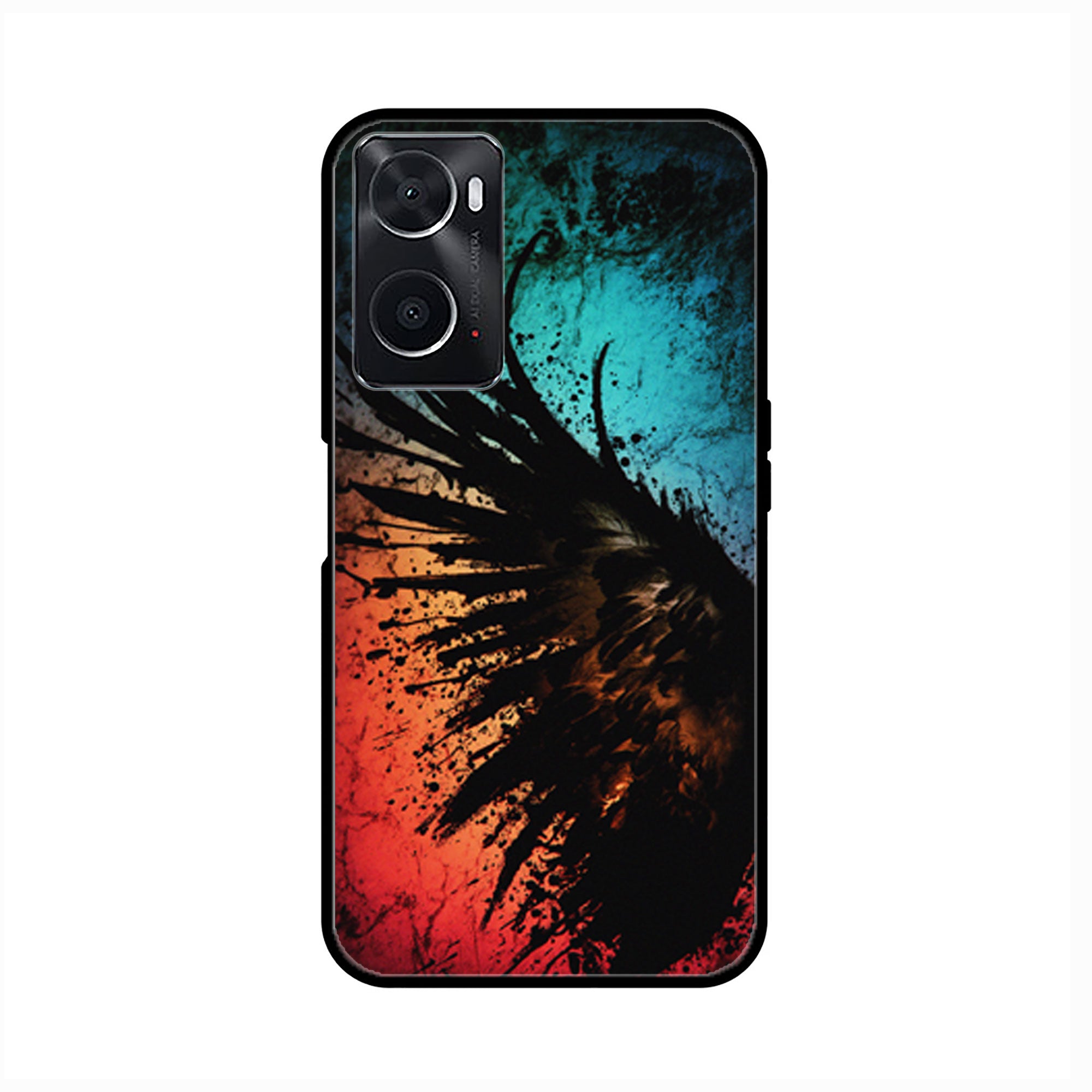 Oppo A76  Angel Wings 2.0  Series  Premium Printed Glass soft Bumper shock Proof Case