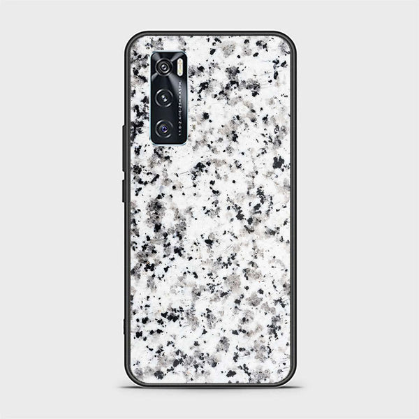 Vivo V20 SE White Marble Design 9 Premium Printed Glass soft Bumper shock Proof Case CS-8841 CS-27069