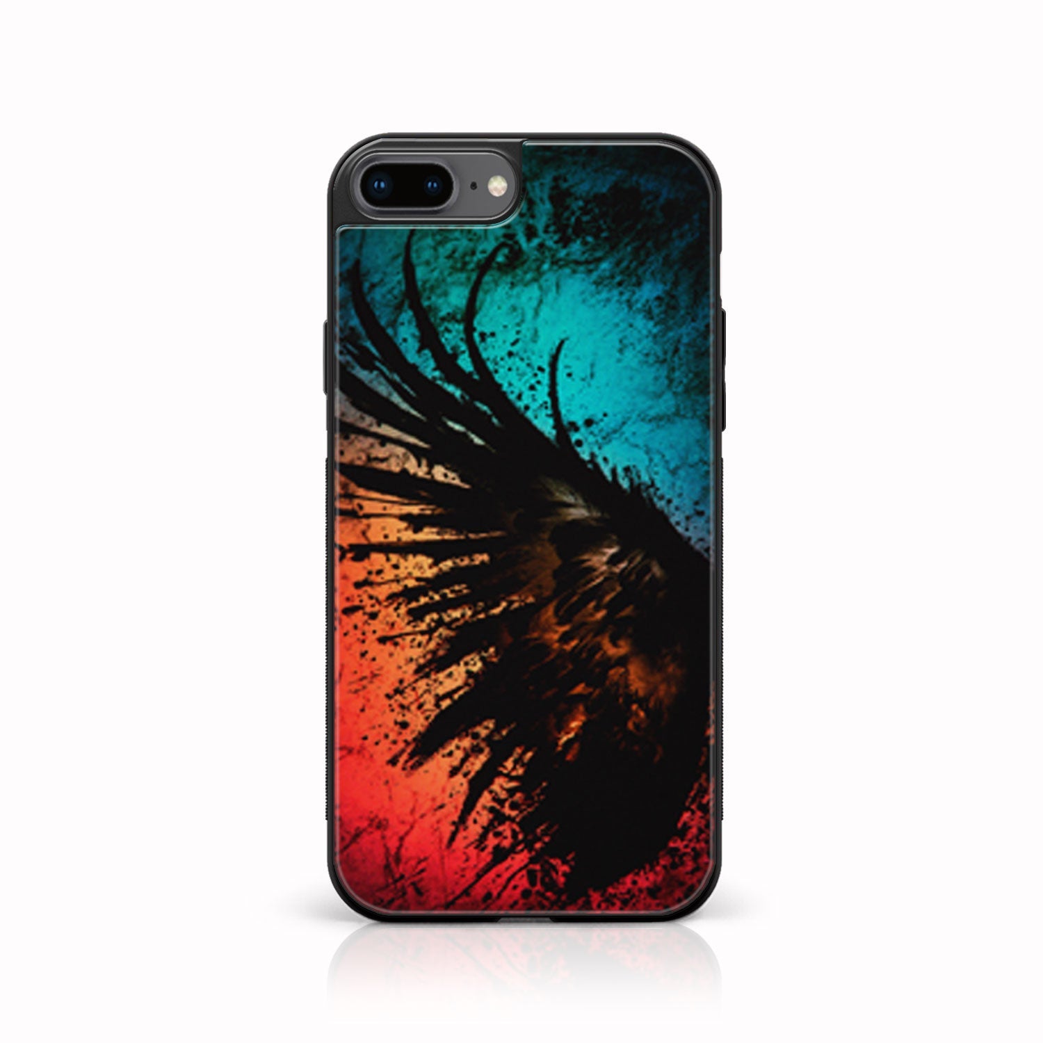 iPhone 8 Plus - Angel Wings 2.0  Series - Premium Printed Glass soft Bumper shock Proof Case