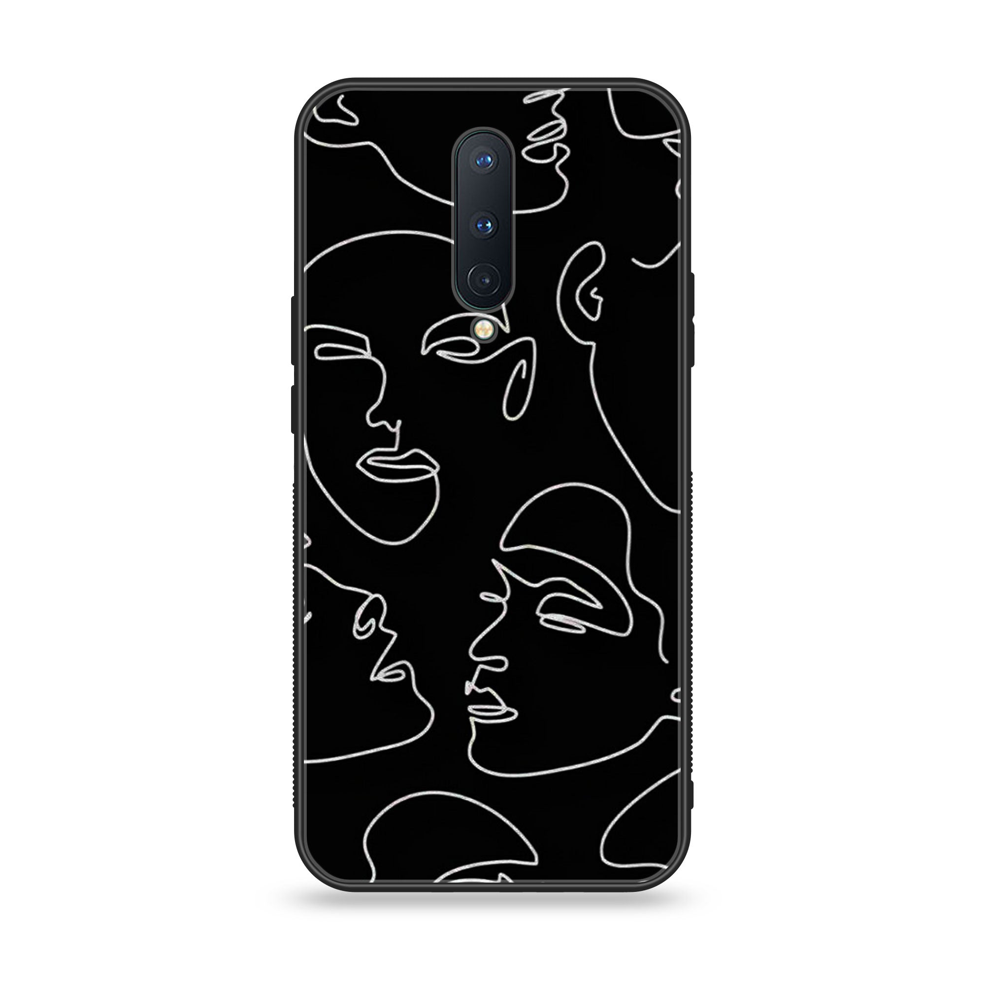 OnePlus 8 - Girl Line Art Series - Premium Printed Glass soft Bumper shock Proof Case