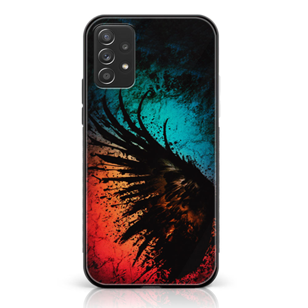 Samsung Galaxy A72 4G- Angel Wings 2.0 Series - Premium Printed Glass soft Bumper shock Proof Case