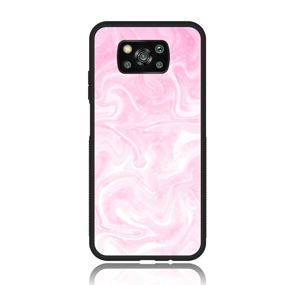 Xiaomi Poco X3 Pro - Pink Marble Series - Premium Printed Glass soft Bumper shock Proof Case