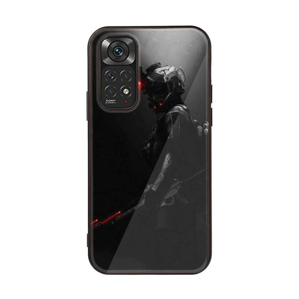 Xiaomi Redmi Note 11s  Black Art Design 9 Premium Printed Glass soft Bumper shock Proof Case CS-40682
