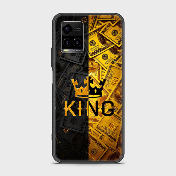Vivo Y33s - King Series V 2.0 Design 9 - Premium Printed Glass soft Bumper shock Proof Case CS-7677 CS-16517