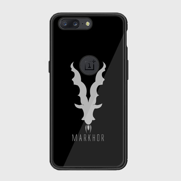 OnePlus 5 - Markhor Series Design 9  - Premium Printed Glass soft Bumper shock Proof Case  CS-19403