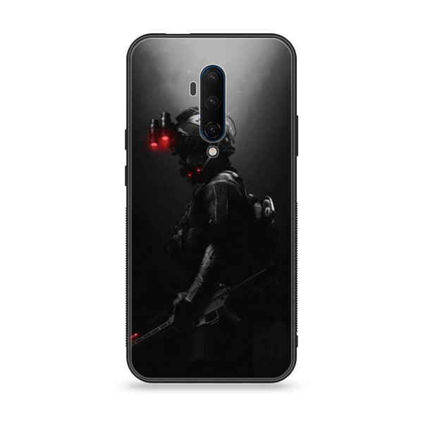 OnePlus 7T Pro - Black Art Design 9 - Premium Printed Glass soft Bumper shock Proof Case CS-9553