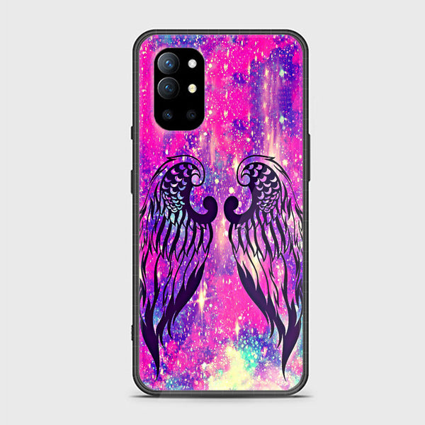 OnePlus 9R - Angel Wings  Design 9- Premium Printed Glass soft Bumper shock Proof Case CS-45286
