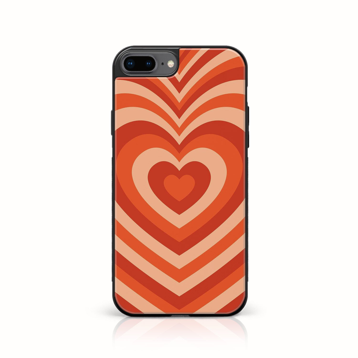iPhone 7Plus- Heart Beat Series - Premium Printed Glass soft Bumper shock Proof Case