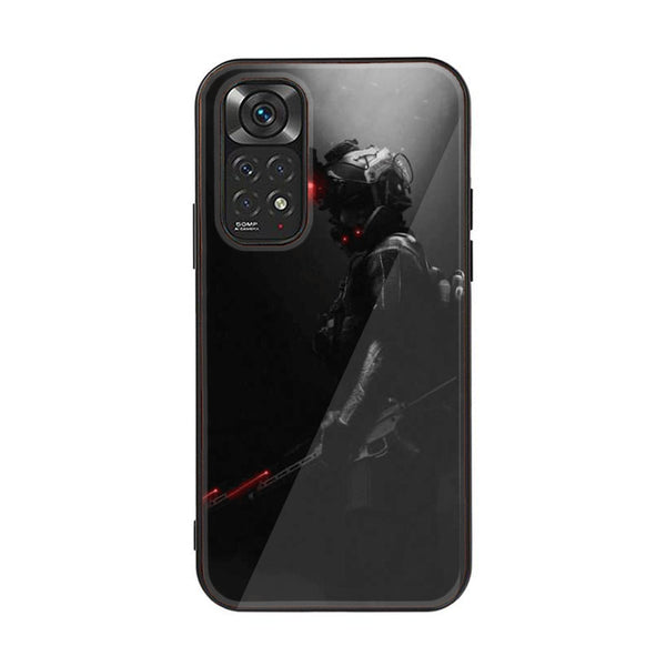 Xiaomi Redmi Note 11 4G / Xiaomi Redmi Note 11s -  Black Art Design 9  Premium Printed Glass soft Bumper shock Proof Case CS-32982