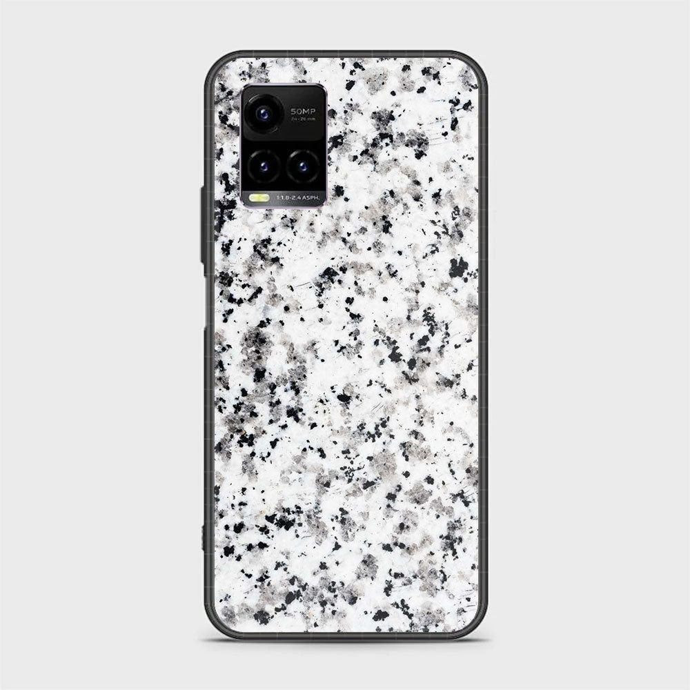 Vivo Y21 White Marble Series Premium Printed Glass soft Bumper shock Proof Case