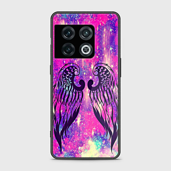 Oneplus 10 Pro 5G Angel Wings Design 9 Premium Printed Glass soft Bumper shock Proof Case CS-10714