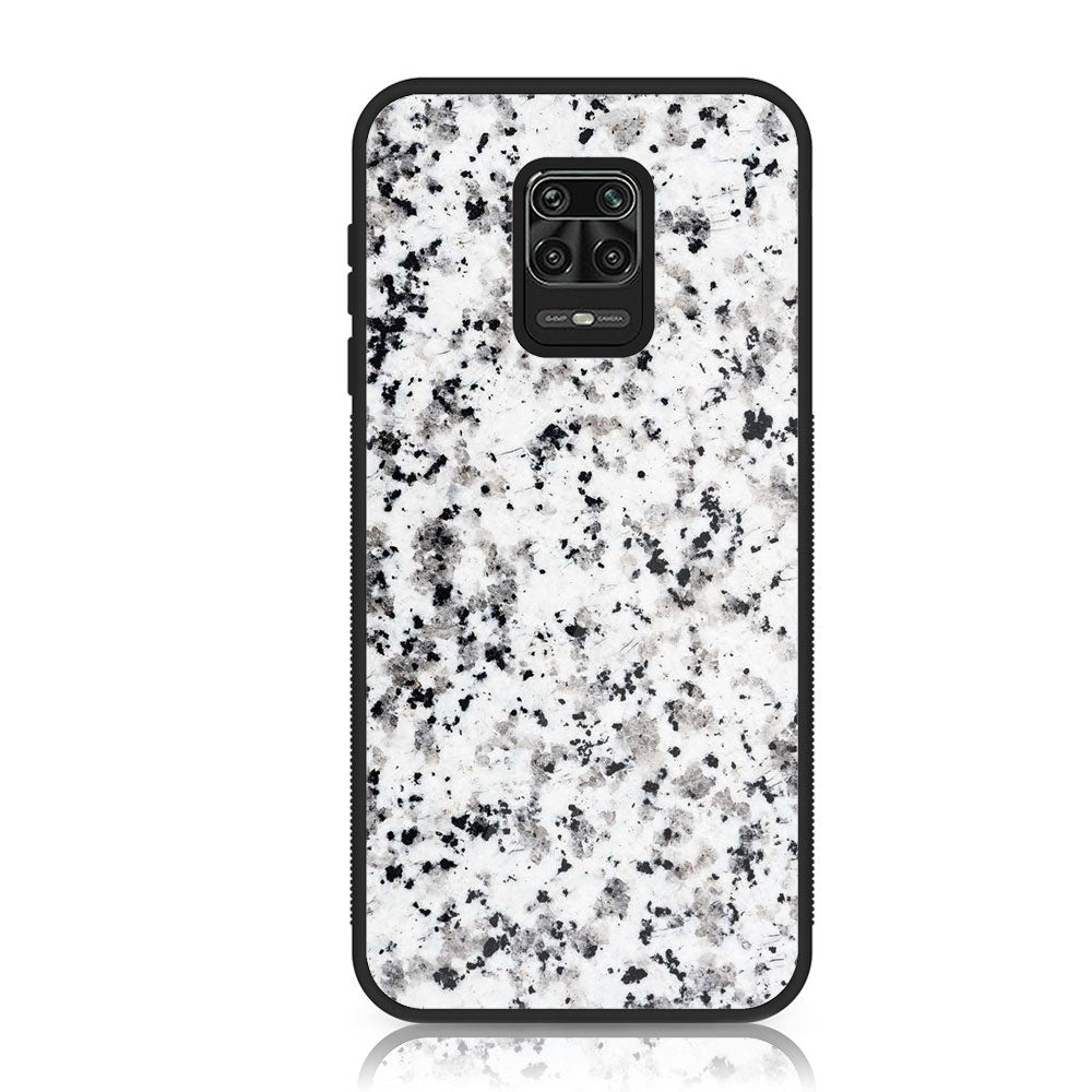 Xiaomi Redmi Note 9S - White Marble Series - Premium Printed Glass soft Bumper shock Proof Case