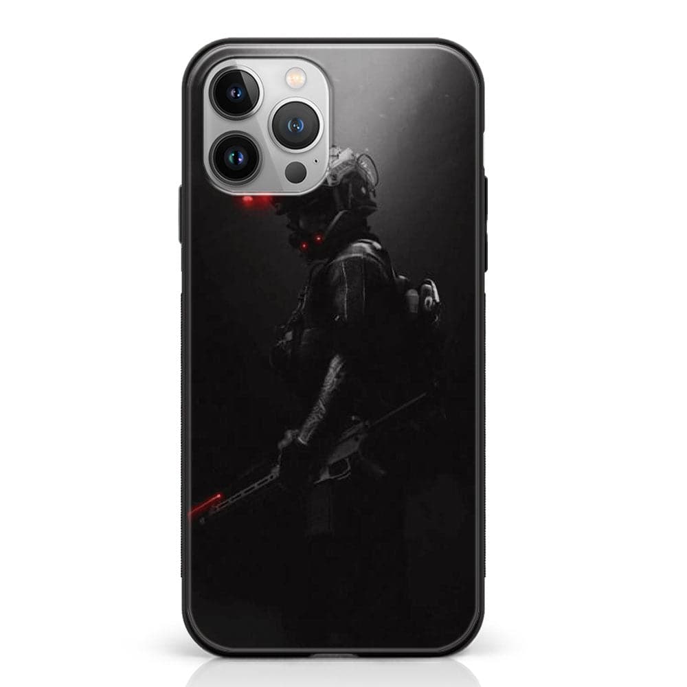 iPhone 12 Pro- Black Art Series - Premium Metal Printed soft Bumper shock Proof Case