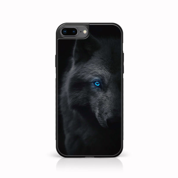 iPhone 7Plus- Wolf Design 9 - Premium Printed Glass soft Bumper shock Proof Case CS-13858