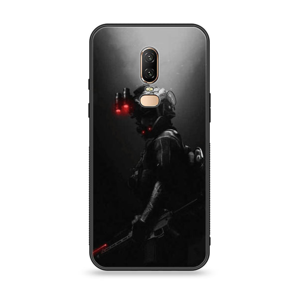 OnePlus 6 - Black Art Design 9 - Premium Printed Glass soft Bumper shock Proof Case CS-17092