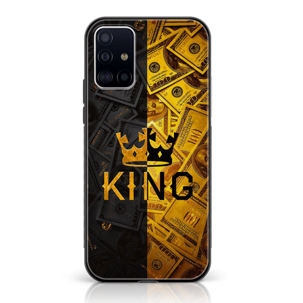 Samsung Galaxy A71 - King Series V 2.0  Series - Premium Printed Glass soft Bumper shock Proof Case