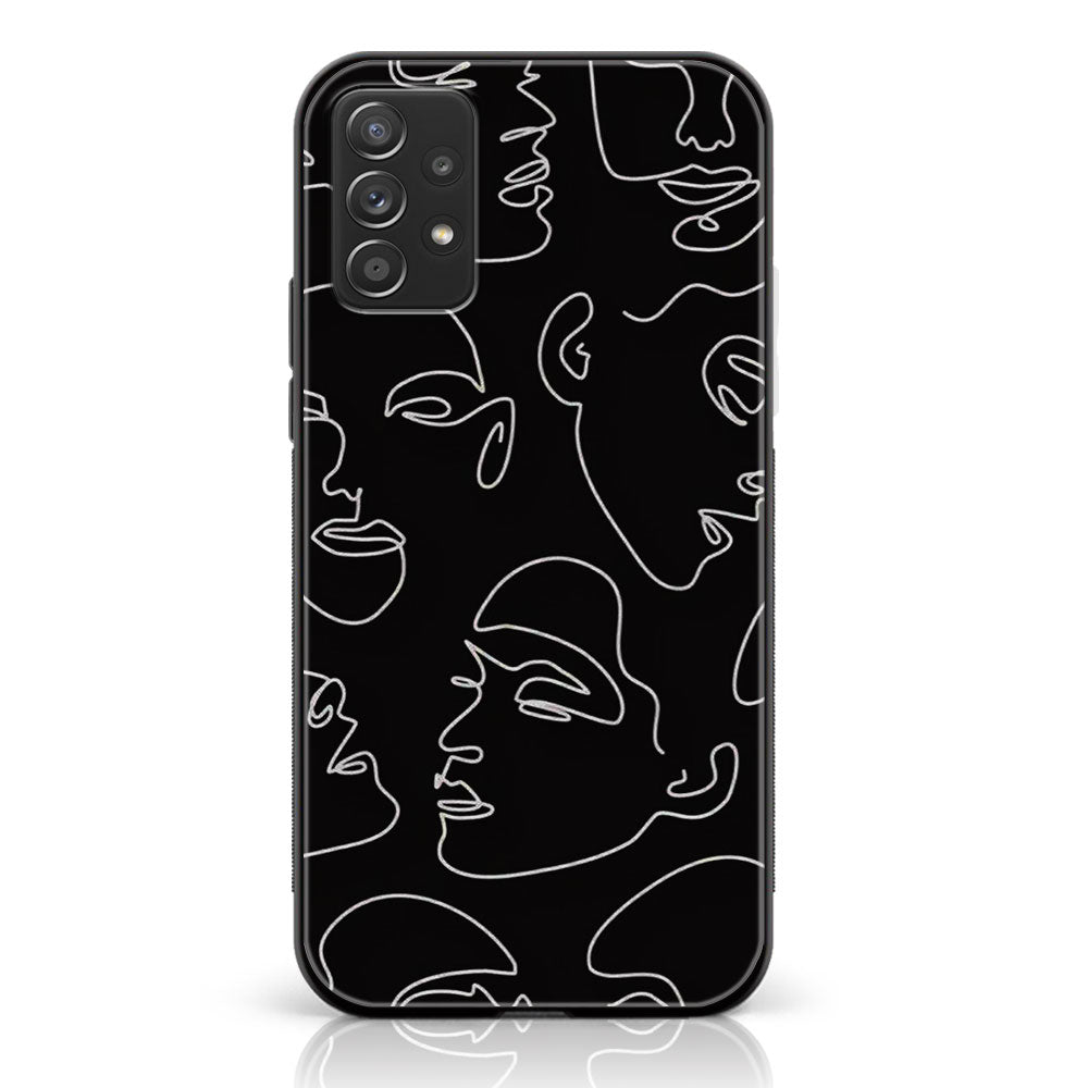 Samsung Galaxy A52 5G - Girls Line Art Series - Premium Printed Glass soft Bumper shock Proof Case