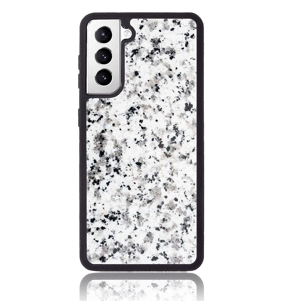 Galaxy S21 Plus - White Marble Series - Premium Printed Glass soft Bumper shock Proof Case